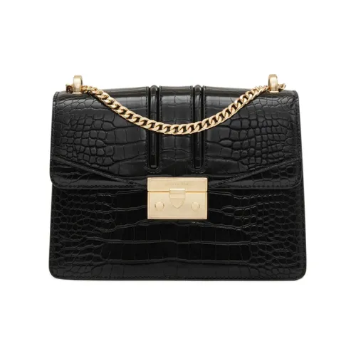CHARLES&KEITH Polyurethane Crossbody Bag, Bacchus Bag, Shoulder Bag Women's Black
