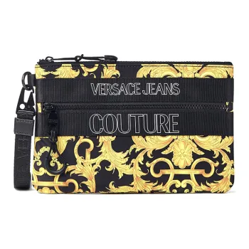 VERSACE JEANS COUTURE Polyamide Clutch Men's Black/Gold
