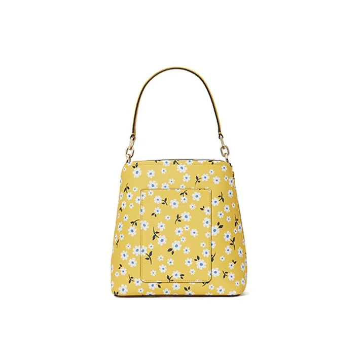 Kate Spade Artificial Leather Bucket Bags Shoulder Bag Crossbody Bag Handbag Small Size Women's Yellow-2