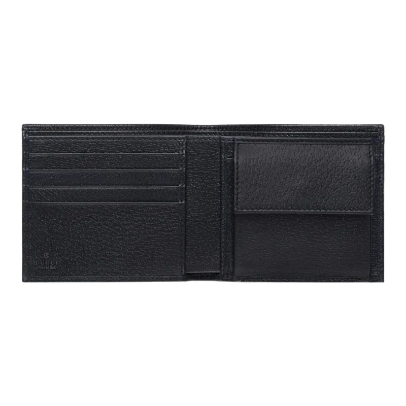 GUCCI Ophidia Canvas With Leather Wallet Men's Blue & Beige-2