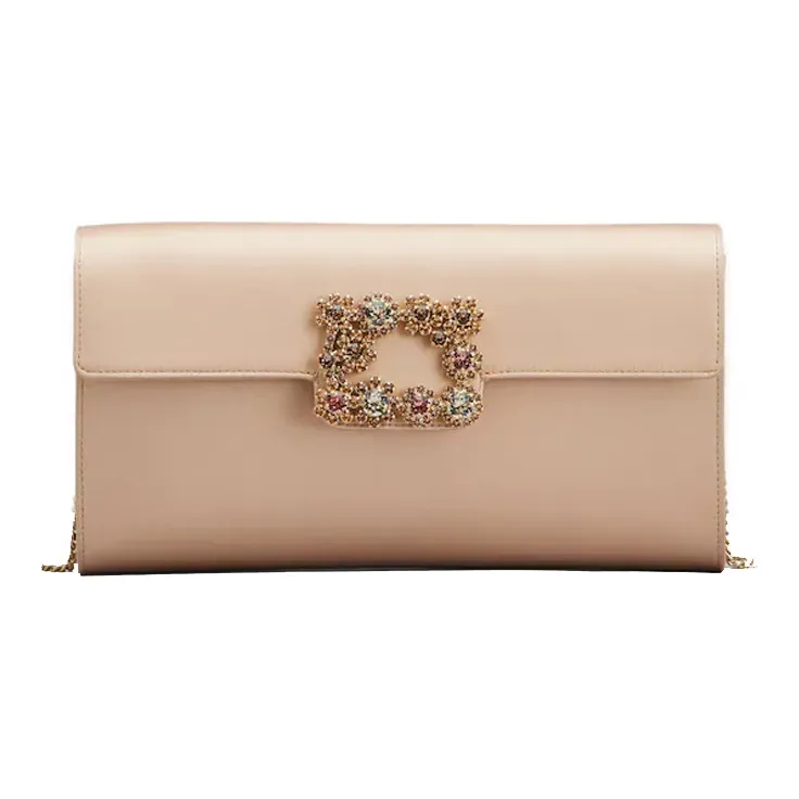 Roger Vivier Flower Buckle Envelope Flap Crossbody Bag-0