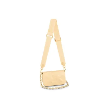 LOUIS VUITTON Calfskin Shoulder Bag, Handbag, Shoulder Bag, Crossbody Bag Women's Banana Yellow
