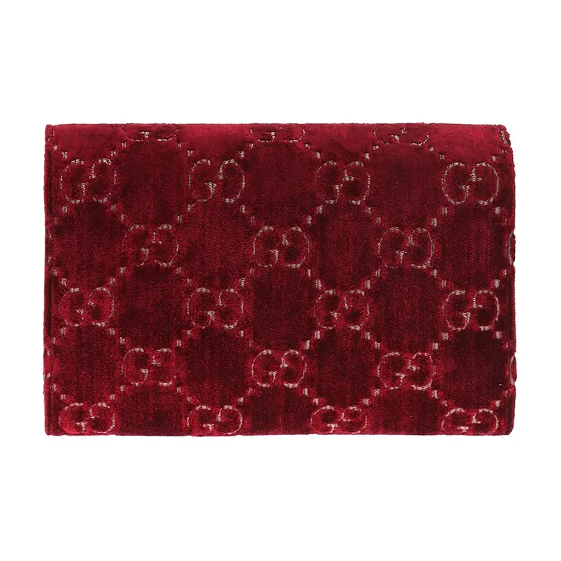 GUCCI Dionysus Velvet Chain Wallet Crossbody Bag Shoulder Bag Mini Women's Burgundy-1