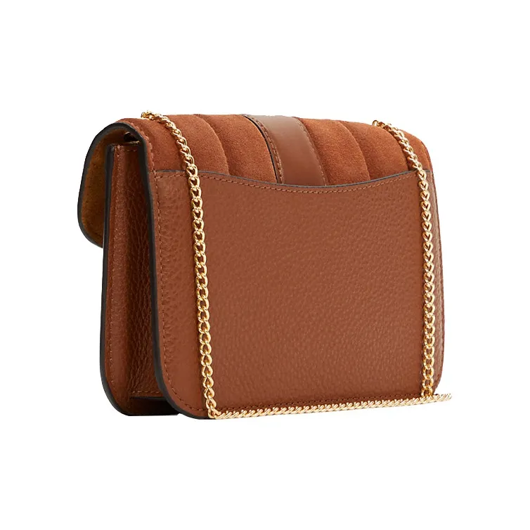 COACH Georgie Suede Bonded Leather Bacchus Bag Shoulder Bag Crossbody Bag Small Size Women's Caramel Brown-1
