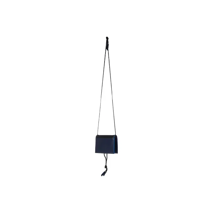 MARNI Cow Leather Messenger Bag Shoulder Bag Crossbody Bag Small Size Unisex Marine Blue/Black-1