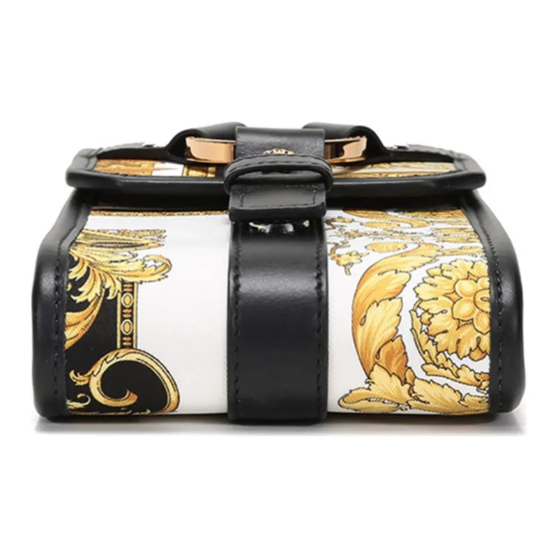VERSACE Barocco Leather Neck Pouch Cell Phone Case Shoulder Bag Regular Men's Black-4