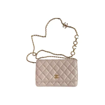 CHANEL Cow Leather Shoulder Bag, Crossbody Bag Women's Light Purple