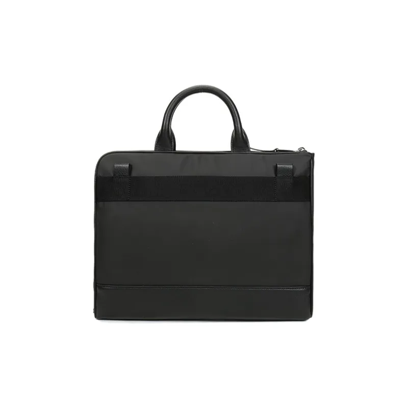 BALLY Canvas With Leather Handbag Briefcase Men's Black-2