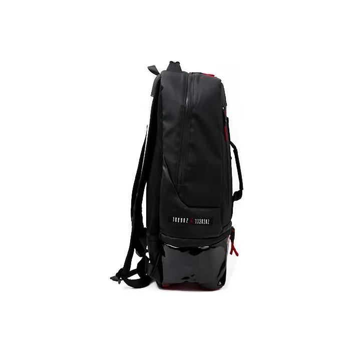 Jordan Fabric Basketball Bag Backpack Regular Unisex Bred Black Red/Red-3