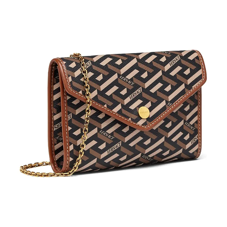 FANSIZHE VERSACE Cow Leather Crossbody Bag Men's Brown-2