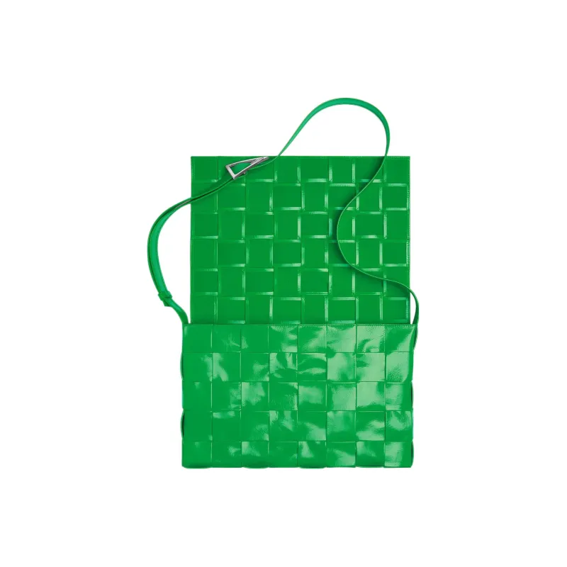 Bottega Veneta Calfskin Crossbody Bag, Shoulder Bag Men's Green-3