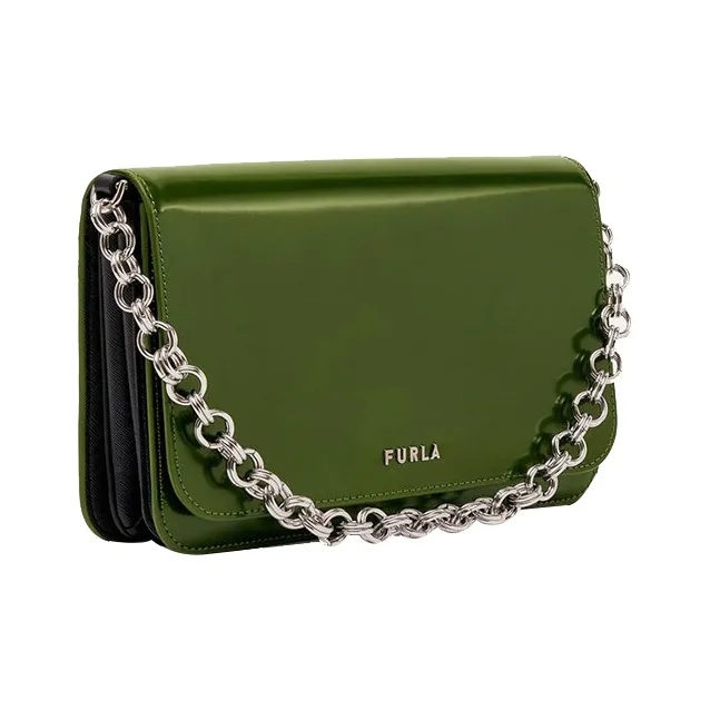 Furla Splendida Leather Hobo Shoulder Bag, Crossbody Bag Small Size Women's Ivy Green-1