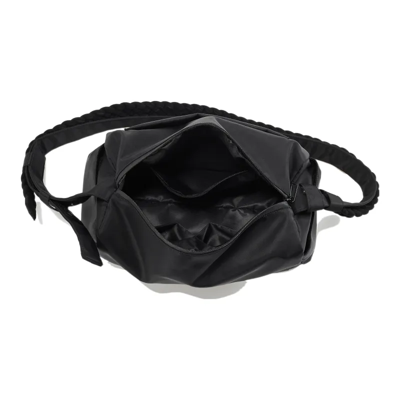 FPA Polyester Long Square Bag, Shoulder Bag, Crossbody Bag Regular Unisex Black-2