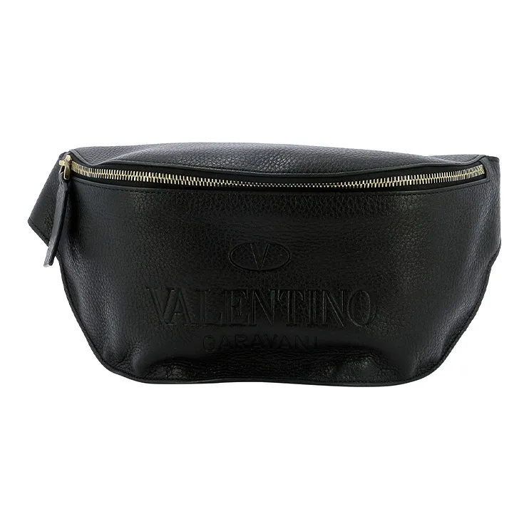 Valentino GARAVANI Cow Leather Fanny Pack Men's Black-0