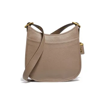 COACH Emery Leather Shoulder Bag Crossbody Bag Large Size Milk Tea Beige