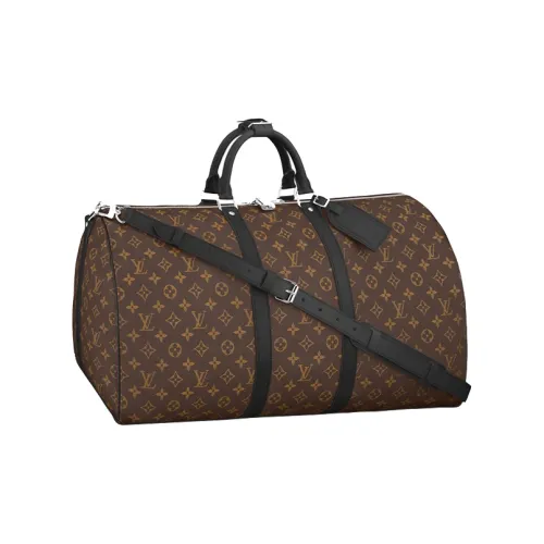 LOUIS VUITTON Keepall Bandouliere 55 Boston Bag Travel Bag Unisex Handbag Coffee