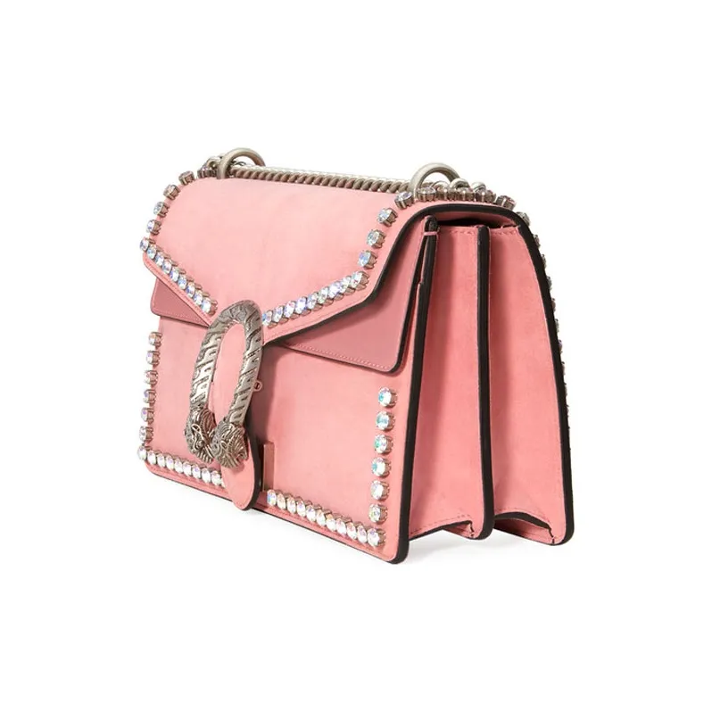 GUCCI Dionysus Suede Chain Bag Shoulder Bag Crossbody Bag Handbag Small Size Women's Pink/Candy Color-1