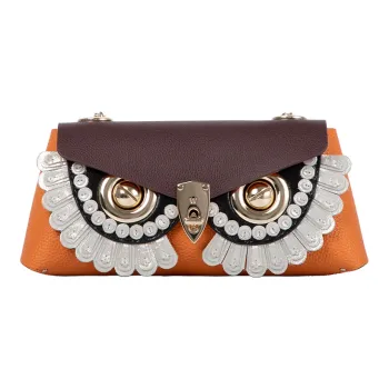 WANACCESSORY Cow Leather Crossbody Bag Regular Women's Milk Orange