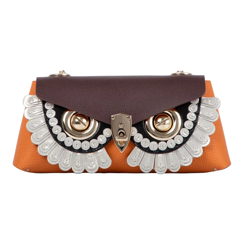 WANACCESSORY Cow Leather Crossbody Bag Regular Women's Milk Orange-0