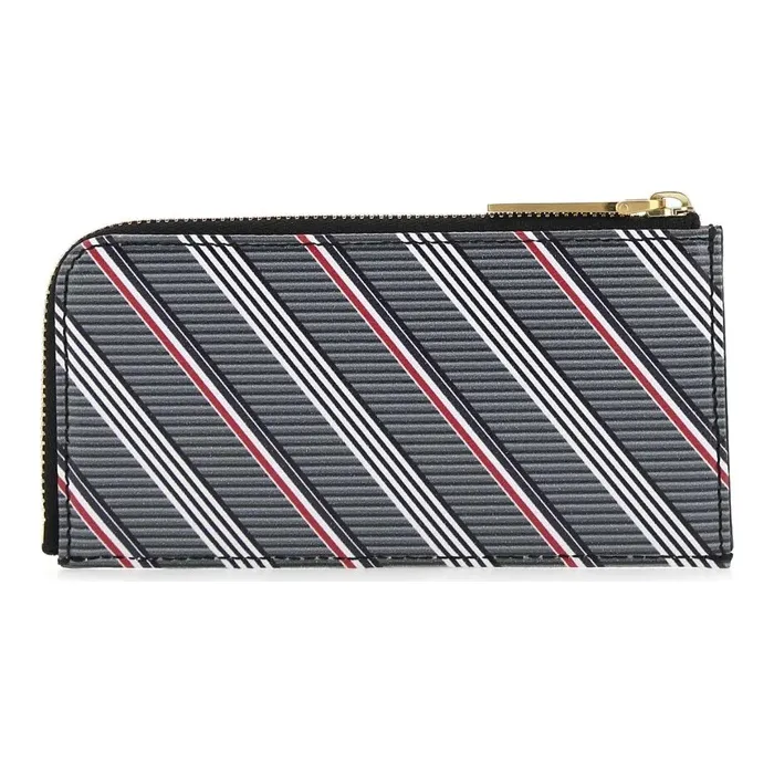 THOM BROWNE Striped Zipped Cardholder-2