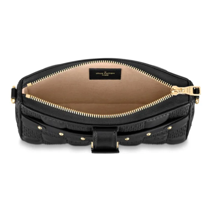LOUIS VUITTON Pochette Troca Damier Quilt Black-3