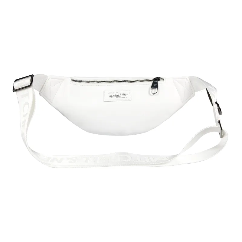 Mitchell & Ness Microfiber Synthetic Leather Fanny Pack Regular Unisex White-2