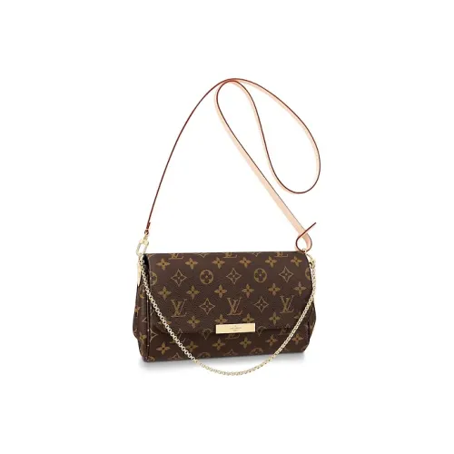 LOUIS VUITTON Monogram Canvas With Calfskin Trim Portable Crossbody Bag Shoulder Bag Women's Brown