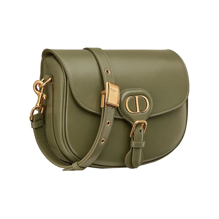 DIOR Bobby Smooth Finish Calfskin Shoulder Bag Crossbody Bag Medium Size Women's Pine Green Color-2