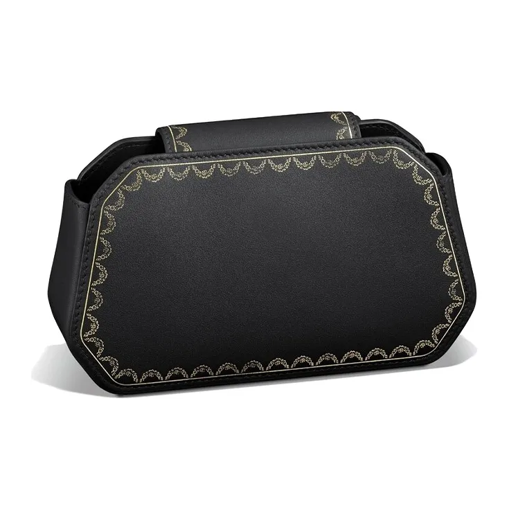 CARTIER GUIRLANDE Calfskin Shoulder Bag Handbag Crossbody Bag Extra Small Black-3