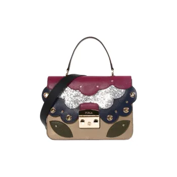 Furla Metropolis Collection Cow Leather Handbag Shoulder Bag Crossbody Bag Women's Multicolor