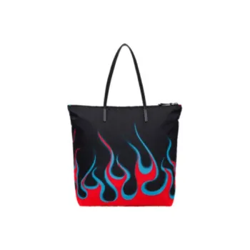PRADA Nylon Tote Bag Shopping Bag Shoulder Bag Handbag Regular Unisex Black