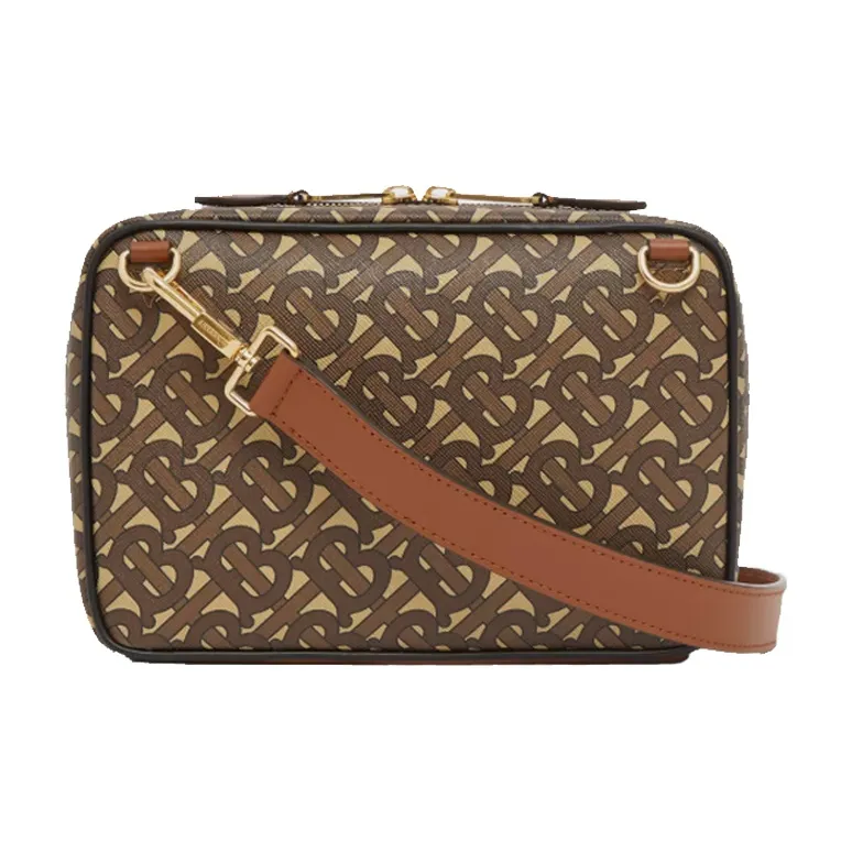 Burberry Canvas Shoulder Bag Crossbody Bag Regular Men's Mule Brown-1
