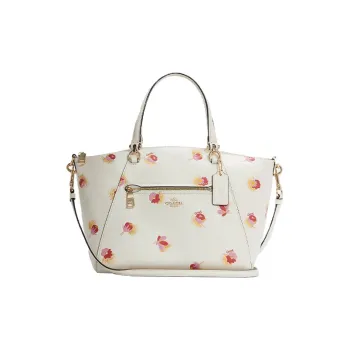 COACH Prairie Pebbled Leather Crossbody Bag Crossbody Bag Handbag Large Size Women's Chalk White