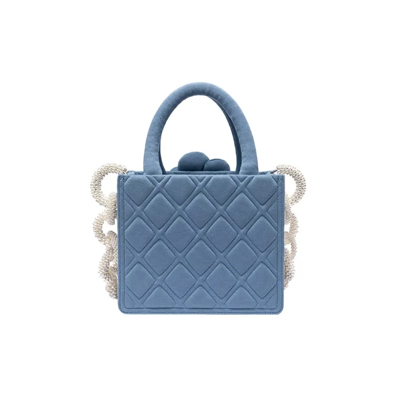Laurence & Chico Cotton Tote Bag Shopping Bag Handbag Regular Women's Moss Green/Mist Blue/Mist Pink/Original-7
