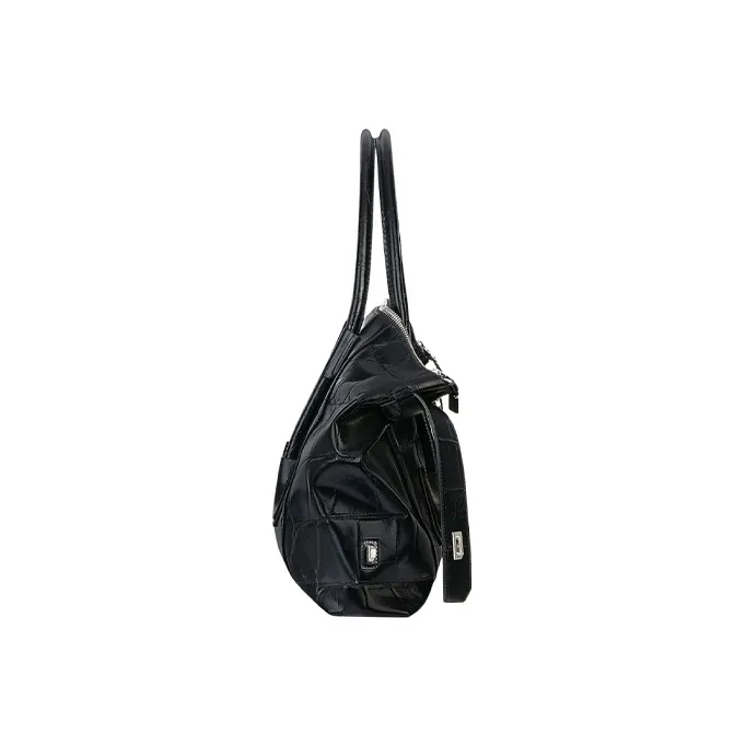GIVENCHY Antigona Embossed Leather Tote One Shoulder Handbag Medium Size Women's Black-1