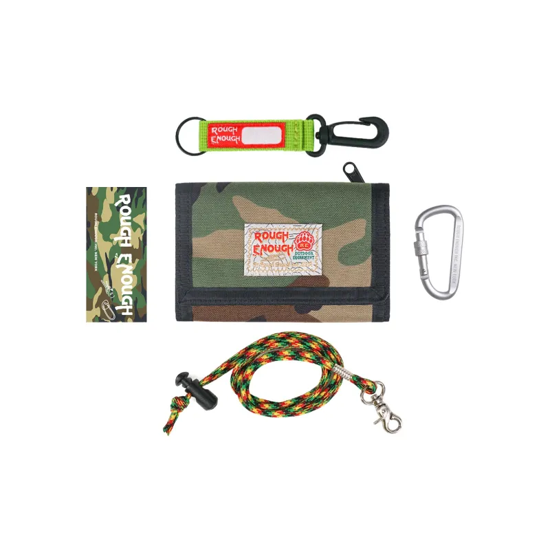 Rough Enough Canvas Canvas Bag Card Holder Hanging Bag Wallet Unisex Light Blue/Coffee/Army Green/Jasper-11