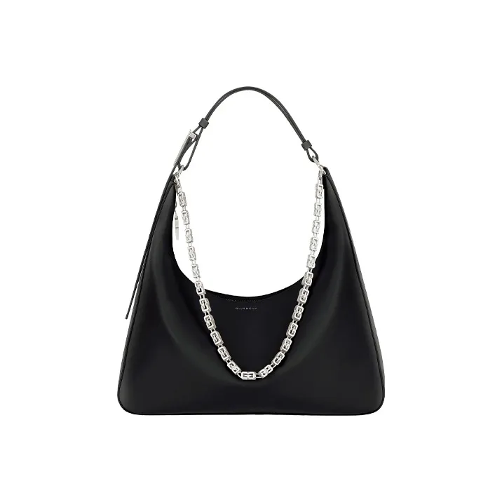 Givenchy Moon Cut Out Shoulder Bag Medium Black-0