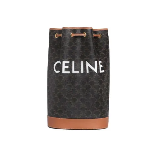 CELINE Triomphe Canvas Sailor Bag Bucket Bag Crossbody Bag Shoulder Bag Women's Tawny