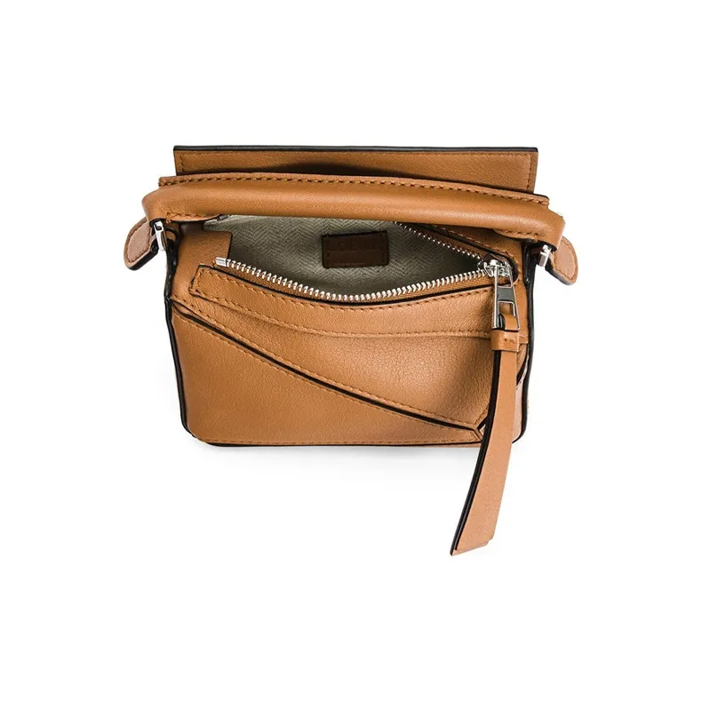 LOEWE Puzzle Calfskin Puzzle Bag Geometric Bag Handbag Shoulder Bag Crossbody Bag Mini Women's Warm Sand-3