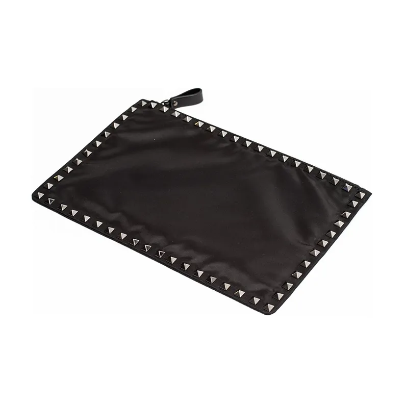 Valentino Nylon Coin Purse Clutch Regular Men's Black-1