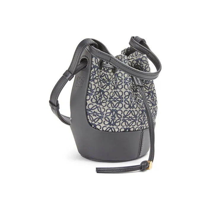 LOEWE Balloon Calfskin Canvas Balloon Bag Shoulder Bag Crossbody Bag Handbag Mini Women's Marine Blue/Black-4