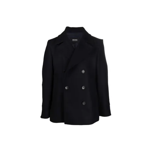 HUGO BOSS Coats Men Black