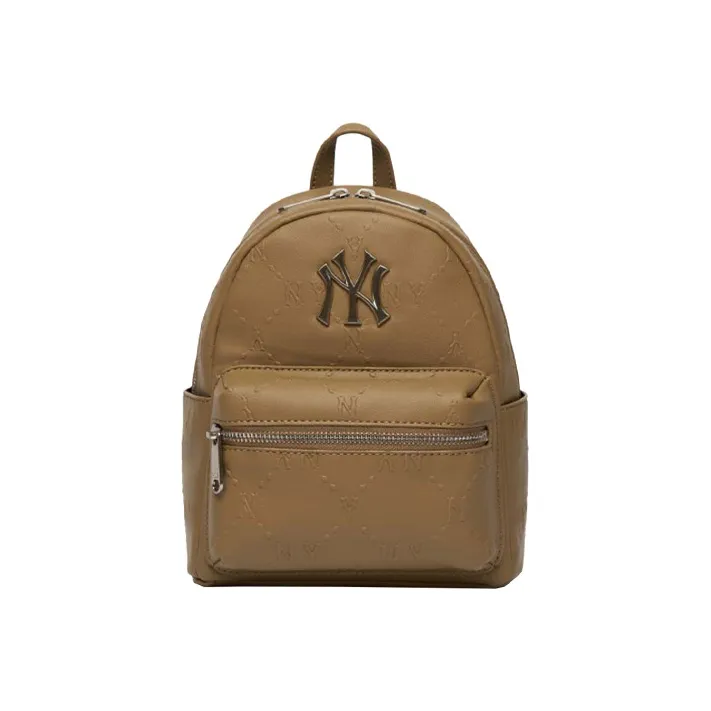 MLB Leather Backpack Regular Unisex Brown-0