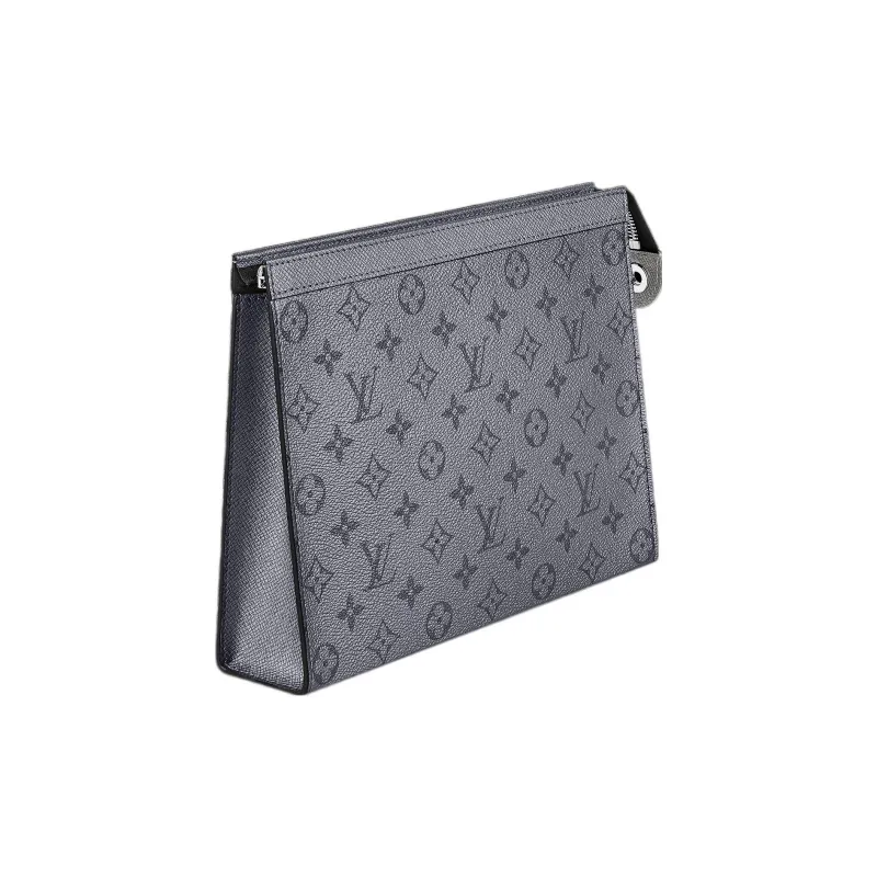 LOUIS VUITTON Pochette Voyage Mm Monogram Gunmetal Gray-1