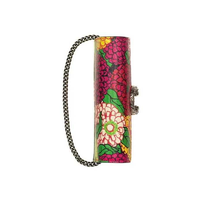 GUCCI Leather Shoulder Bag Crossbody Bag Extra Mini Women's Fuchsia/Multicolor-4