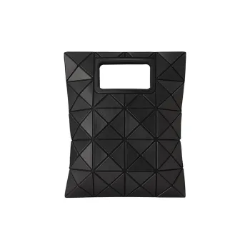 ISSEY MIYAKE PVC Handbag Small Size Women's Gray Black