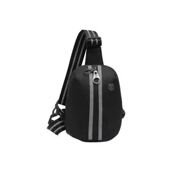 PETERPOINT Oxford Sling Bag Shoulder Bag Fanny Pack Crossbody Bag Regular Men's Black/Red