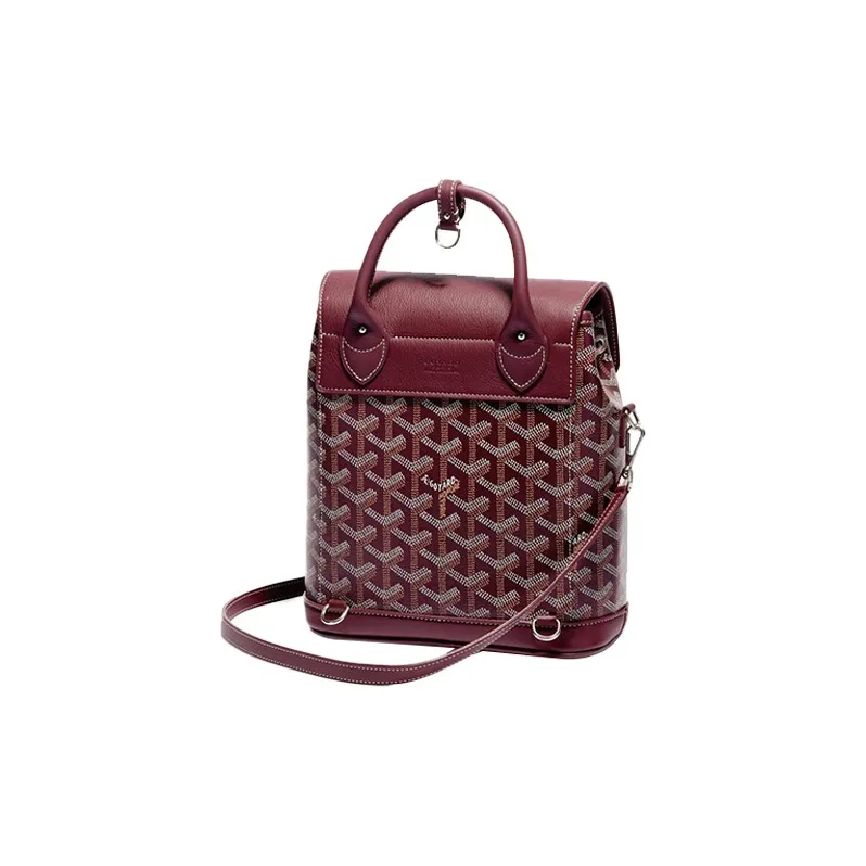 GOYARD Alpin Cow Leather Backpack Mini Women's Burgundy Red-2