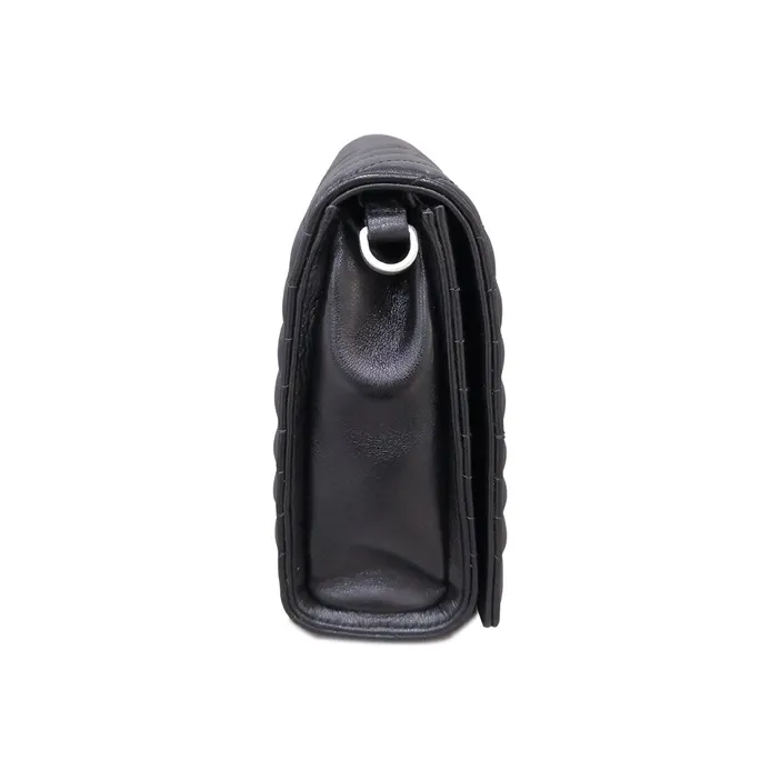 PRADA Sheepskin Shoulder Bag Crossbody Bag Regular Women's Black-3