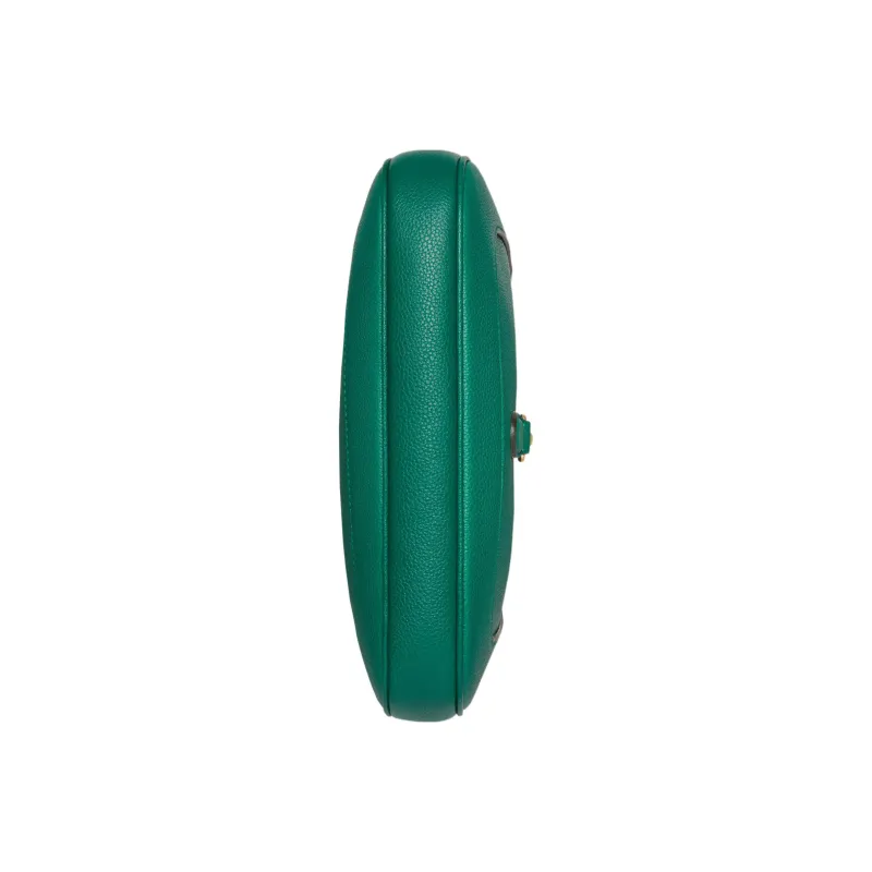 GUCCI Jackie 1961 Grained Leather Crescent Shoulder Bag Shoulder Bag Small Size Women's Emerald Green-7